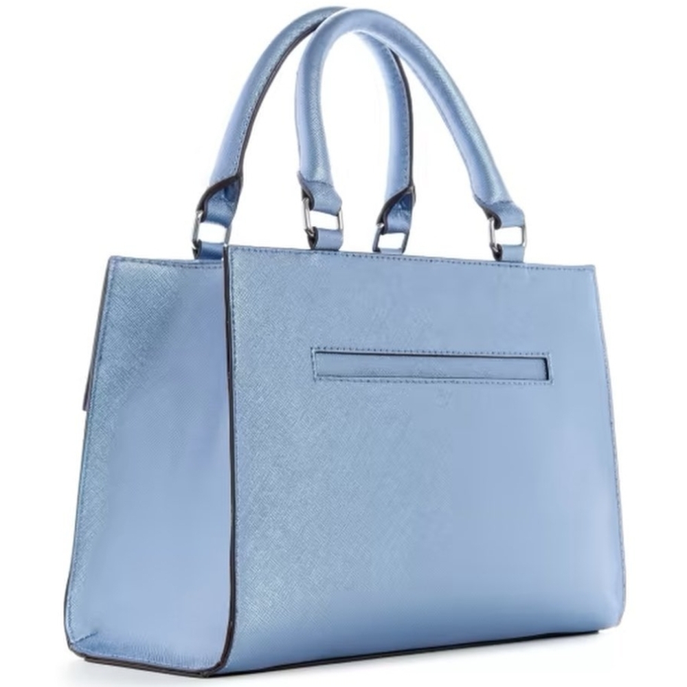 Guess Giana Metallic Blue Satchel - Picture 3 of 3